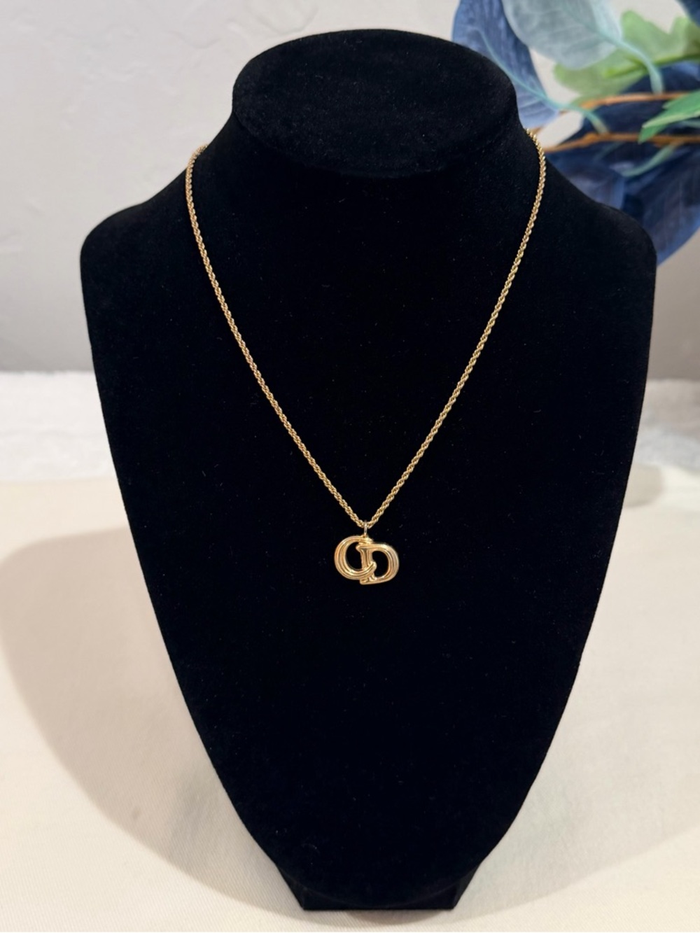 Christian Dior CD Logo Necklace